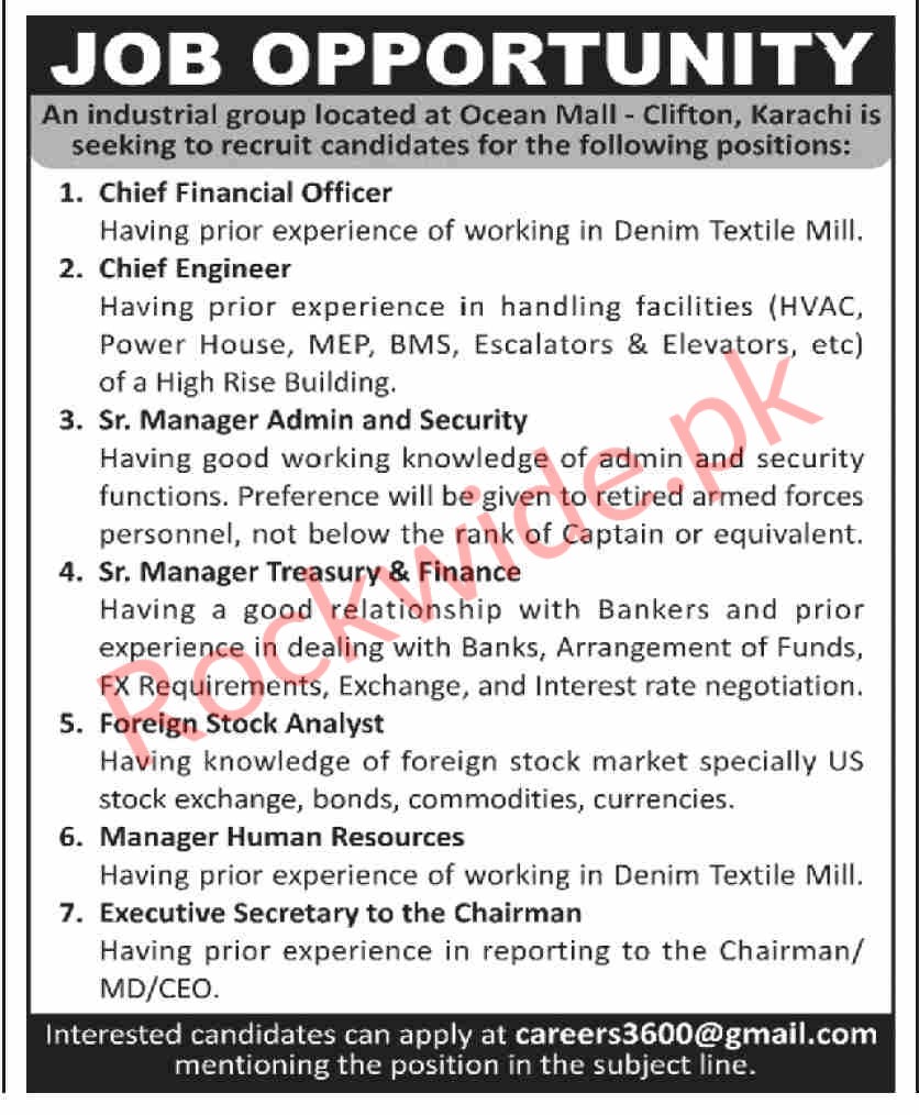 jobs at Industrial Group In Clifton